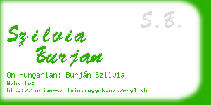 szilvia burjan business card